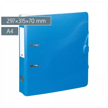 BRUNNEN WAVE Segregator łukowy Lazur Plastik 7,0 cm DIN A4