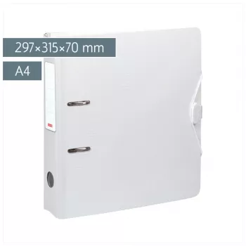 BRUNNEN WAVE Segregator dźwigniowy Biały Plastik 7,0 cm DIN A4