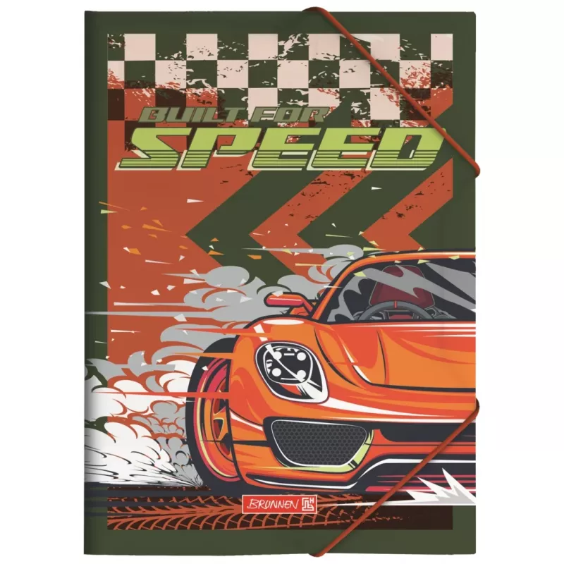 BRUNNEN Fast Wheels Dokumentowa Teczka A4 Czerwony/Zielony
