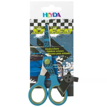 BRUNNEN Fast Wheels Nożyczki dla dzieci Niebieski/Zielony 13,0 cm