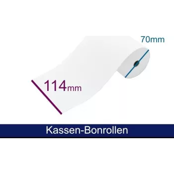 ARTDEV Rolka do kasy fiskalnej - Papier standardowy HF 114 70 12 B/D/K ok. 48m