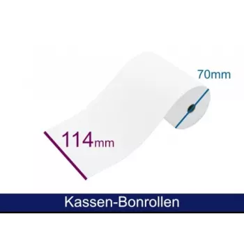 ARTDEV Rolka do kasy fiskalnej - Papier standardowy HF 114 70 12 B/D/K ok. 48m
