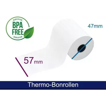 Rolka papieru termicznego ARTDEV 57x47x12 mm 25 m 48 g/m² z nadrukiem tekstu obciążeniowego