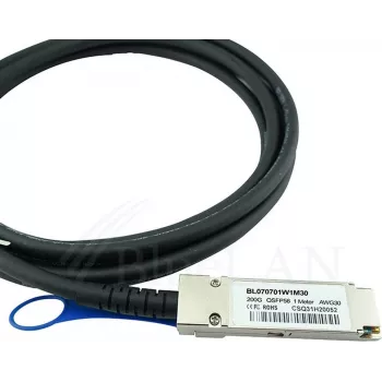 BLUELAN Kompatybilny z Mellanox MCP1650-H002E30 Kabel Direct Attach QSFP56, 200GBASE-CR4, InfiniBand HDR, 30AWG, 2m (MCP1650-H002E30-BL)