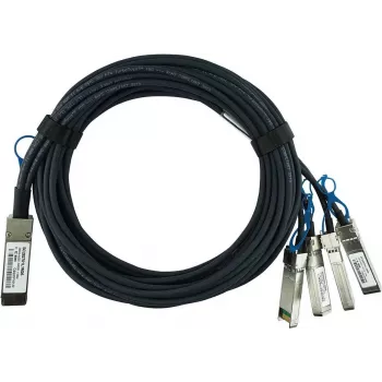 BlueOptics Compatible Nokia QSFP28-4SFP28-DAC-2M BlueLAN Passive 100GBASE-CR4 QSFP28 do 4x25GBASE-CR SFP28 Direct Attach Breakout Cable, 2 metry, AWG26