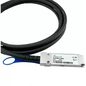 BlueOptics Compatible Amphenol NDAAFJ-0003 BlueLAN SC282801L5M26 QSFP28 Direct Attach Cable, 100GBASE-CR4, Infiniband EDR, 26AWG, 5 Meter (NDAAFJ-0003-BL)