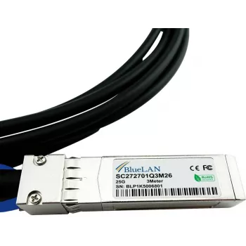 BlueLAN HPE R9F93A Kompatybilny kabel SFP28 Direct Attach (DAC) - Pasywny 25 Gigabit Twinaxial Copper, 1m