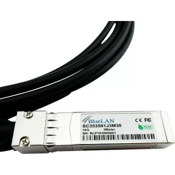 BlueOptics Hirschmann 942 280-003 Compatible Direct Attach Cable (DAC) Passive 10 Gigabit SFP+ to SFP+ Twinaxial Copper