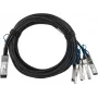 BlueOptics Juniper 720-068901 Compatible BlueLAN QSFP28 do 4x SFP28 Pasywny Przewód Breakout DAC, 1m, AWG26