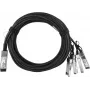 BlueOptics Dell GF37541 BlueLAN Passive 40GBASE-CR4 QSFP do 4x10GBASE-CR SFP+ Direct Attach Breakout Cable, 3 metry