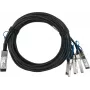 BlueLAN Kompatybilny z NVIDIA 980-9I48M-00C01A-NV Pasywny Ethernet 100GBASE-CR4 QSFP28 do 4x25GBASE-CR SFP28 Direct Attach Breakout Kabel, 2m, AWG26