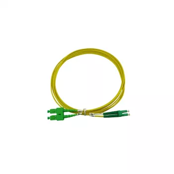 BlueOptics Duplex Fibre Optic Patch Cable LC-APC/SC-APC Singlemode OS2 2 Metres