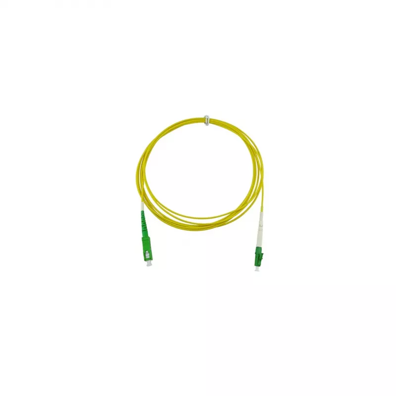 BlueOptics Simplex Fiber Optic Patch Cable LC/APC to SC/APC Singlemode OS2 30m Yellow