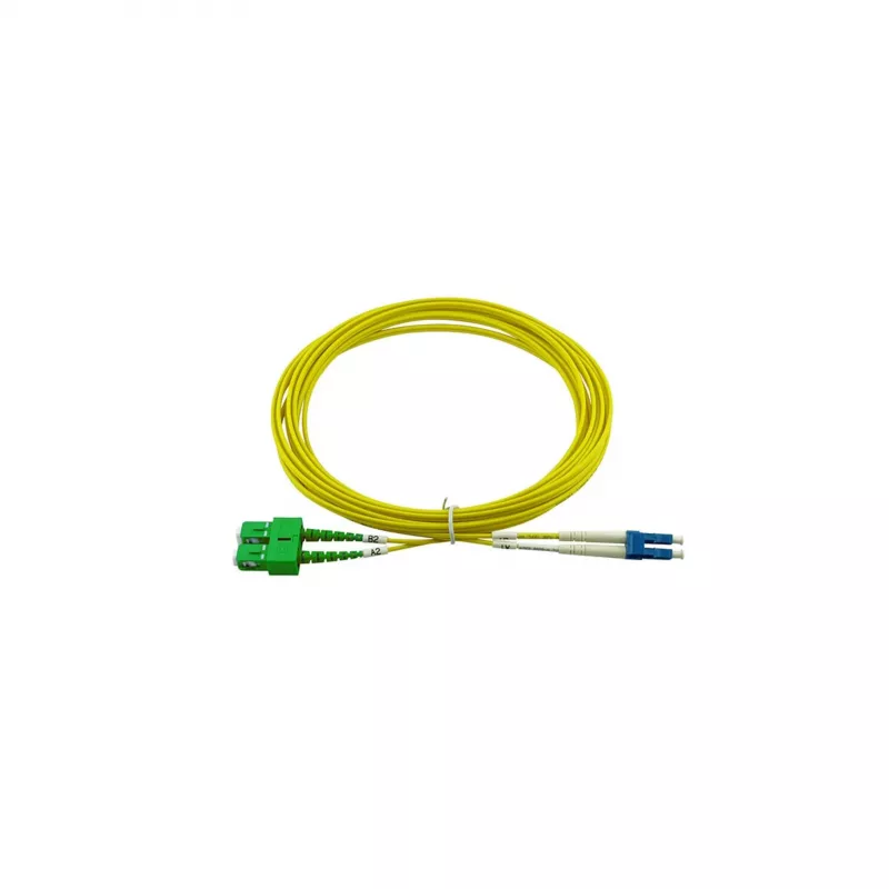 BlueOptics Duplex Fibre Optic Patch Cable LC/UPC-SC/APC Singlemode OS2 1m LSZH