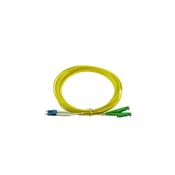 BlueOptics Duplex Fibre Optic Patch Cable, LC-UPC do E2000-APC, Single Mode, 3 m