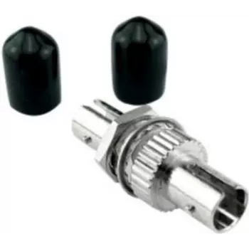 BlueOptics ST/PC Simplex Fiber Optic Adapter for OM4 Multimode, Metal Housing, Ceramic Ferrule, Insertion Loss <0.2dB, -40°C to +85°C (SFC23FK)
