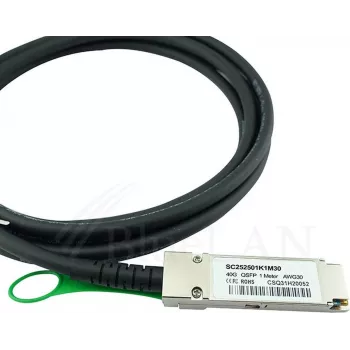 BlueOptics LSWM1QSTK0 Kompatybilny kabel BlueLAN QSFP Direct Attach, 40GBASE-CR4, 1m, 30AWG