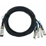 BlueLAN DAC-Q28-S28-1M-BL QSFP28 do 4x SFP28 Direct Attach Copper Cable, 1m, Czarny
