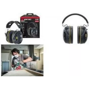 3M WorkTunes Connect 90563E Hearing Protector with Bluetooth, Black/Yellow