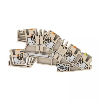 Weidmüller AITB 2.5 BB L-L-PE Listwa zaciskowa instalacyjna, PUSH IN, 3-potencjałowa, 2.5 mm², czarna