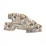 Weidmüller AITB 2.5 BB L-L-PE Listwa zaciskowa instalacyjna, PUSH IN, 3-potencjałowa, 2.5 mm², czarna