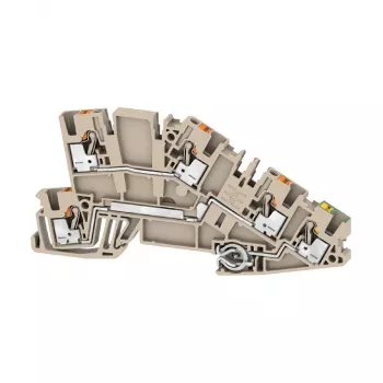 Weidmüller AITB 2.5 L-L-PE Listwa zaciskowa instalacyjna, 2,5 mm², PUSH IN, beżowa, szyna DIN