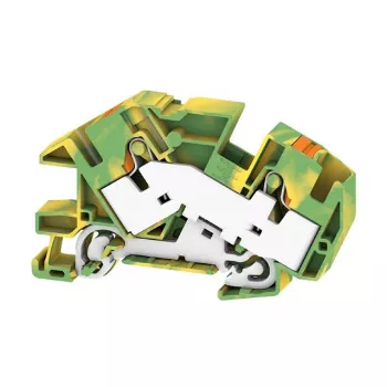 Weidmüller AITB 16 BB 2C PE Protective Earth Terminal Block, Green/Yellow, 16 mm², Screw Connection, DIN Rail