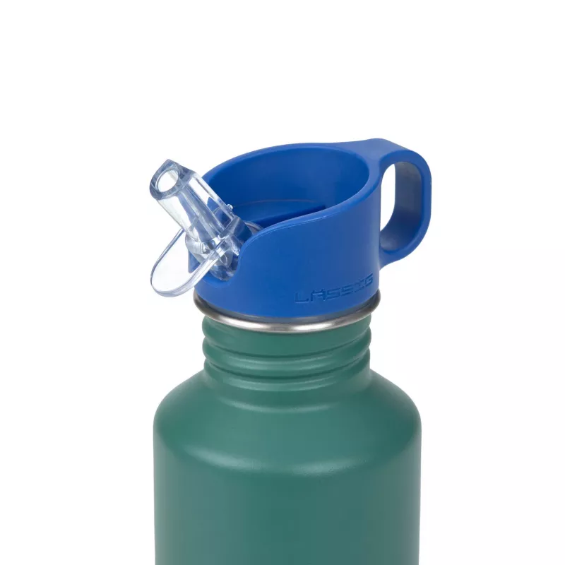 Butelka ze stali nierdzewnej Lassig z ustnikiem i uchwytem 500 ml Little Gang Rainbow Green