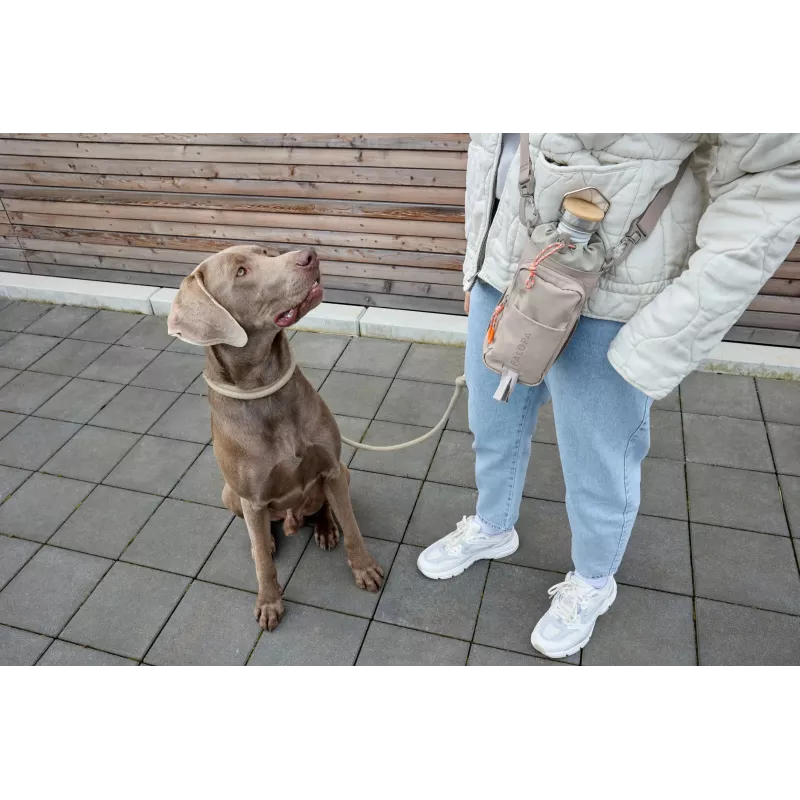 PALOPA 2-in-1 Uchwyt na butelkę i torba na smakołyki Boudi Taupe