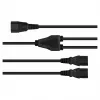 Kabelmeister Y-Splitter Power Cable C14 to 2x C13, 0.5m, Black