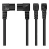 Kabelmeister Power Cable Schuko Plug Type E+F (90° Angled) to IEC C15 Socket (Straight), 1.8m, Black