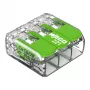 WAGO 221-423 3-przewodowa kompaktowa złączka do łączenia przewodów, 4 mm², przezroczysta