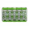 WAGO 221-430 COMPACT 2-Conductor Connector, 0.2-4 mm², 15 szt., Green Range