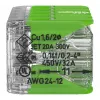 WAGO 221-430 COMPACT 2-Conductor Connector, 0.2-4 mm², 15 szt., Green Range