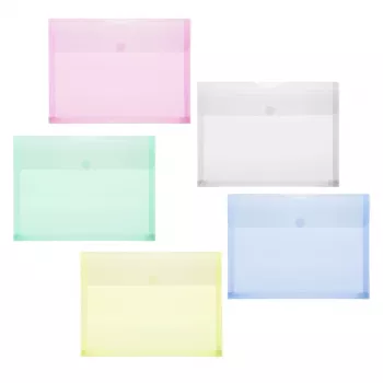 FolderSys Document Sleeve 40105-94 DIN A4 Assorted Colours 10 pcs./Pack