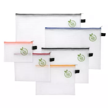 FolderSys Zestaw torebek na zamek 1x A6, B6, A5, B5, A4, B4
