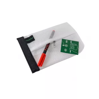 FolderSys SnapBag DIN A6 Przezroczysty, przezroczysty portfel na dokumenty bez PVC z czarnym szwem