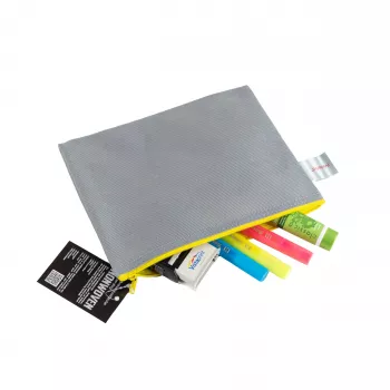 FolderSys A5 szara nieprzezroczysta koperta na zamek z włókniny PP 190 x 255 mm