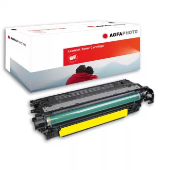 AgfaPhoto Yellow Compatible Toner Cartridge (Alternative to Canon 723Y, HP 504A, HP CE252A)