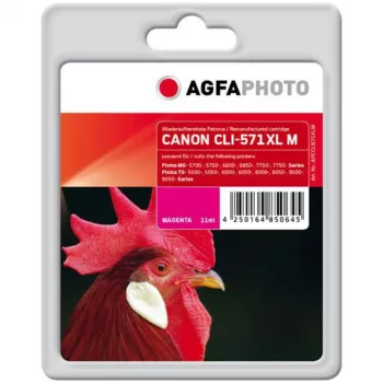 AgfaPhoto 11 ml Magenta Kompatybilny Wkład Atramentowy (Zamiennik Canon CLI-571MXL)