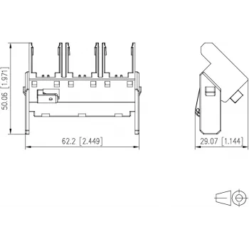METZ CONNECT BTR E-DAT subway 3 Port Module Frame - Rama modułowa do połączeń