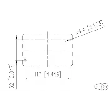 METZ CONNECT 1401010620ME Przemysłowa puszka przyłączeniowa Ethernet, szara, metal, IP67, 124x78x57 mm
