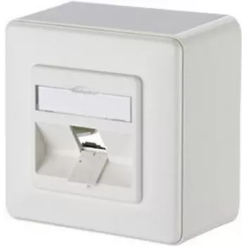 METZ CONNECT BTR 130B10D10002-E 1-Port Surface Mount Network Outlet Box, Empty, Pure White, 85x85x43mm