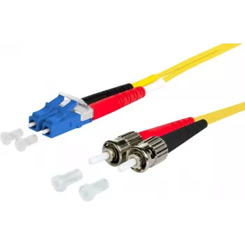 METZ CONNECT OpDAT Patchkabel OS2 LC Duplex do 2x ST Singlemode 1m Żółty I-V(ZN)H