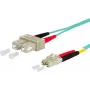 METZ CONNECT OpDAT Patch Cable SC Duplex to LC Duplex OM3 5m Aqua