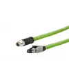 METZ CONNECT Przemysłowy kabel Ethernet M12 X-coded CAT 6a SF/UTP 10 m Zielona powłoka PUR Kompatybilny z łańcuchami przeciągowymi (142M6X18100)