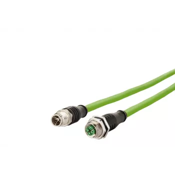 METZ CONNECT 142M2X12020 - 2 m - Cat6a - M12 - M12 - Zielony