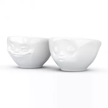 FIFTYEIGHT PRODUCTS Zestaw małych misek 100ml Grinning & Kissing Biały