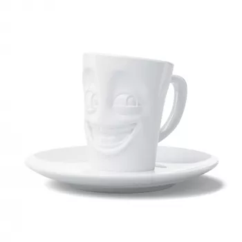 FIFTYEIGHT PRODUCTS FIFTYEIGHT Espresso Mug with Handle 80ml - Funny White