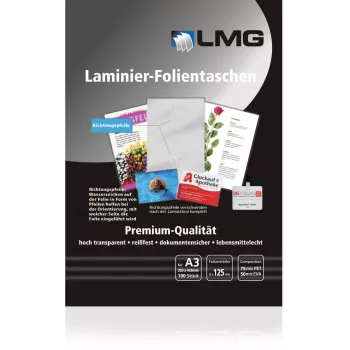 Folie do laminowania LMG A3 błyszczące 125 mikronów, 100 sztuk